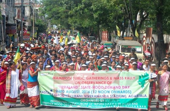 IPFT organised mass rally in demand of Twipraland